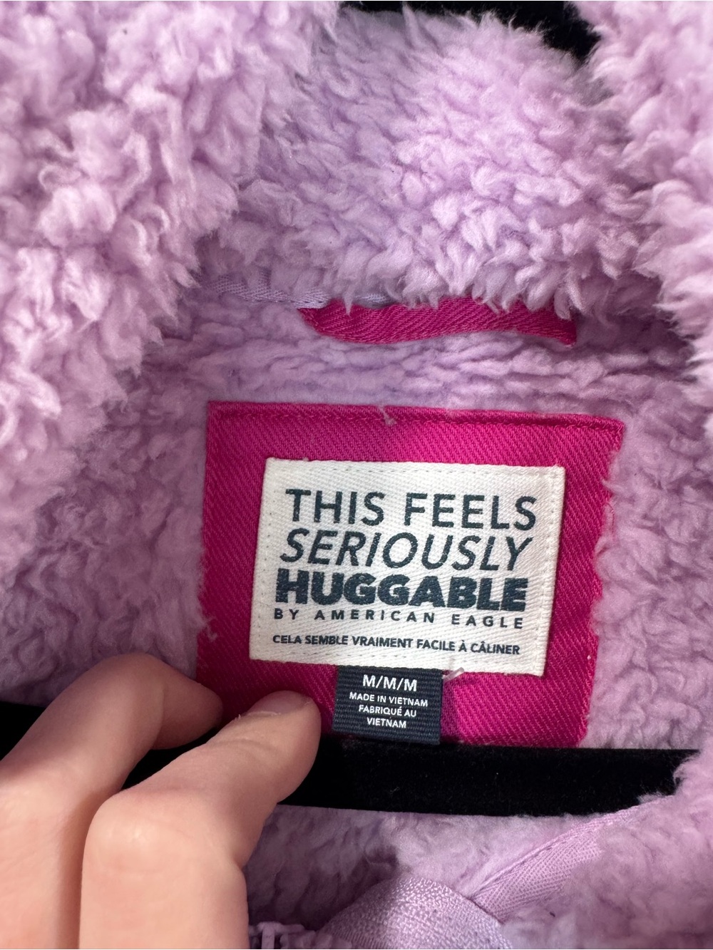 NWT AE Zip-Up Bear Hug Sherpa Sweatshirt - Picture 3 of 6